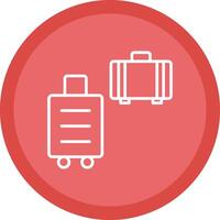 Bags Line Multi Circle Icon vector