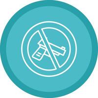 No Gun Line Multi Circle Icon vector