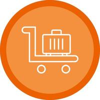 Trolley Line Multi Circle Icon vector