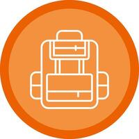 Rucksack Line Multi Circle Icon vector