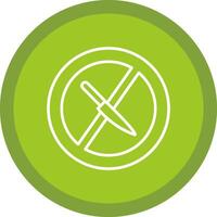 No Knife Line Multi Circle Icon vector