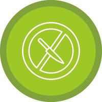 No Knife Line Multi Circle Icon vector