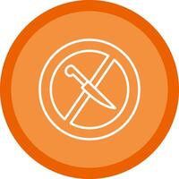 No Knife Line Multi Circle Icon vector