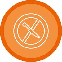 No Knife Line Multi Circle Icon vector