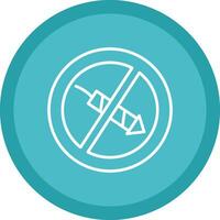 No Firework Line Multi Circle Icon vector