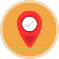 Location Flat Multi Circle Icon vector