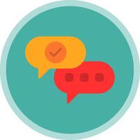 Conversation Flat Multi Circle Icon vector