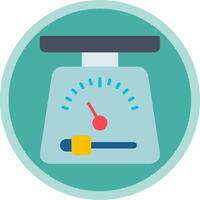 Scales Flat Multi Circle Icon vector