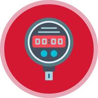 Pressure Gauge Flat Multi Circle Icon vector