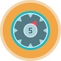 Gauge Flat Multi Circle Icon vector