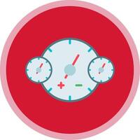 Clocks Flat Multi Circle Icon vector