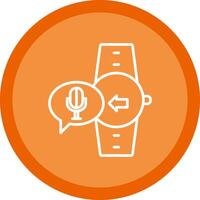 Microphone Line Multi Circle Icon vector