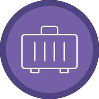 Suitcase Line Multi Circle Icon vector