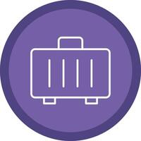 Suitcase Line Multi Circle Icon vector