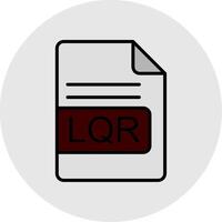 LQR File Format Line Filled Light Icon vector