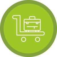 Trolley Line Multi Circle Icon vector