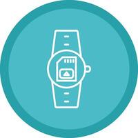 Sim Card Line Multi Circle Icon vector