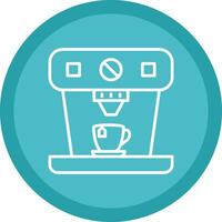 Coffee Machine Line Multi Circle Icon vector