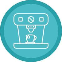 Coffee Machine Line Multi Circle Icon vector