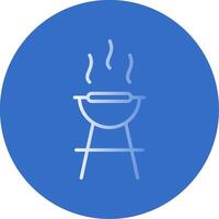 Bbq Flat Bubble Icon vector