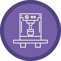 Coffee Machine Line Multi Circle Icon vector