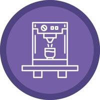 Coffee Machine Line Multi Circle Icon vector