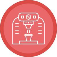 Coffee Machine Line Multi Circle Icon vector