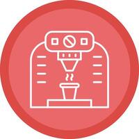 Coffee Machine Line Multi Circle Icon vector