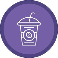 Coffee Cup Line Multi Circle Icon vector