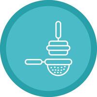 Tamping Line Multi Circle Icon vector