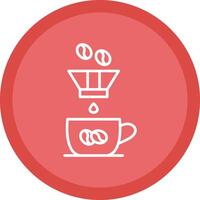 café filtrar línea multi circulo icono vector