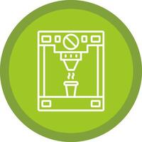Coffee Machine Line Multi Circle Icon vector
