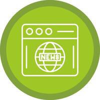 Breaking News Line Multi Circle Icon vector