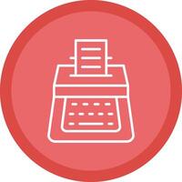 Typewriter Line Multi Circle Icon vector