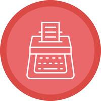 Typewriter Line Multi Circle Icon vector