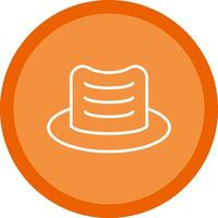 Hat Line Multi Circle Icon vector