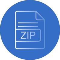 ZIP File Format Flat Bubble Icon vector