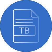 TB File Format Flat Bubble Icon vector