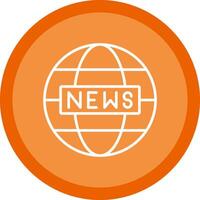 World News Line Multi Circle Icon vector