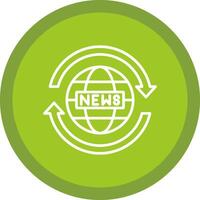 News Report Line Multi Circle Icon vector