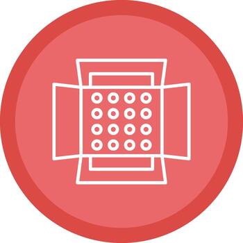 Soft Box Line Multi Circle Icon vector