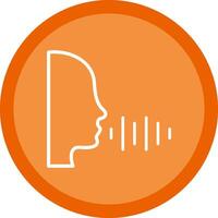 Voice Recording Line Multi Circle Icon vector