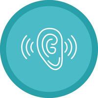 Listening Line Multi Circle Icon vector