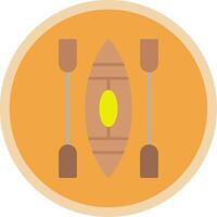 Canoe Flat Multi Circle Icon vector