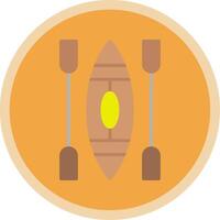 Canoe Flat Multi Circle Icon vector