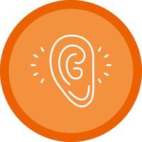 Listening Line Multi Circle Icon vector