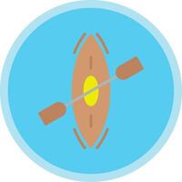 Kayak Flat Multi Circle Icon vector