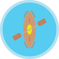 Kayak Flat Multi Circle Icon vector