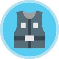 Jacket Flat Multi Circle Icon vector
