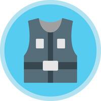 Jacket Flat Multi Circle Icon vector